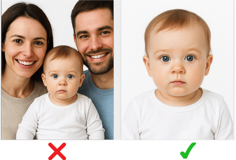 Baby Visa Photo Correct Incorrect
